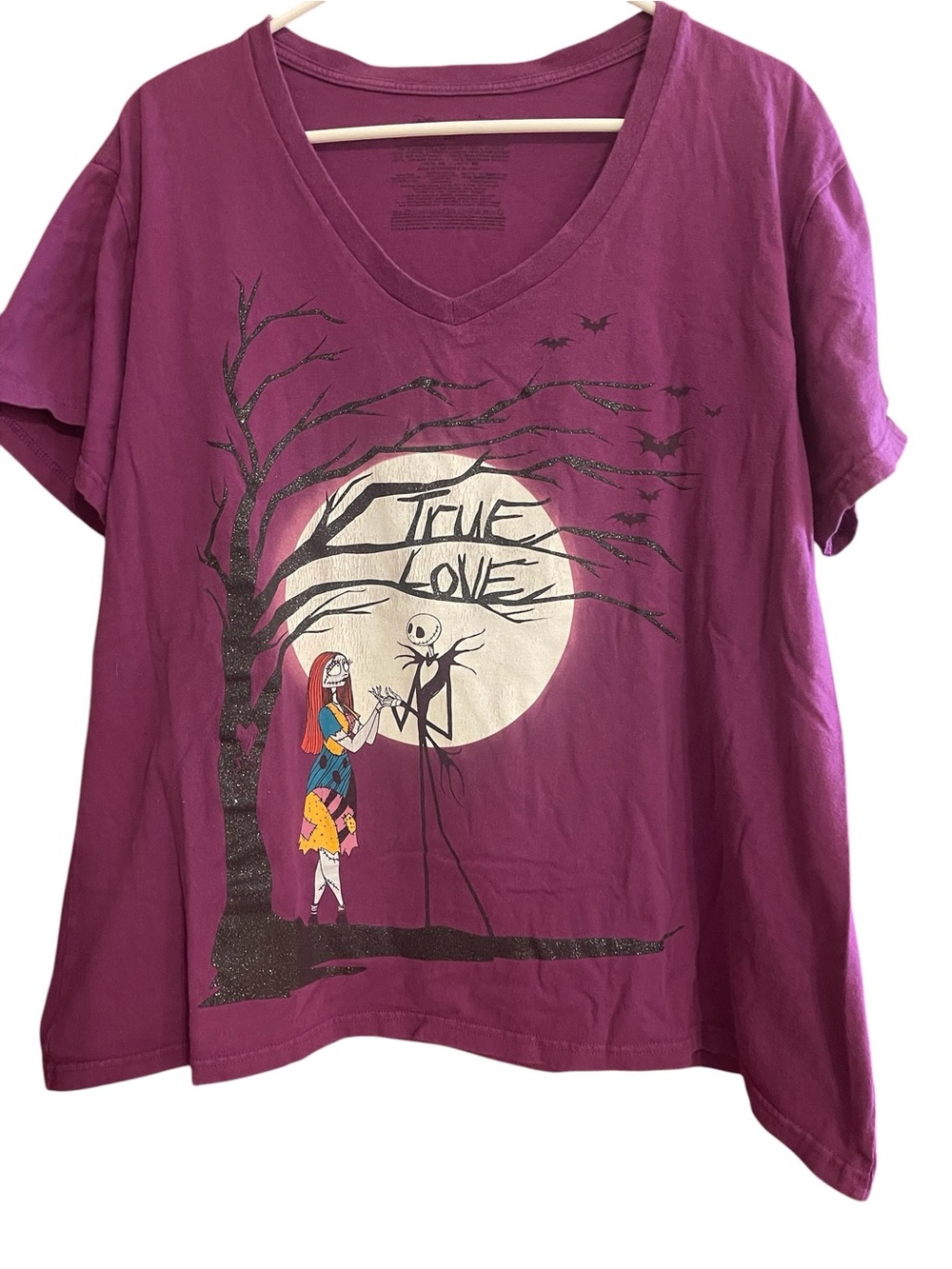 Disney Purple 'True Love' Nightmare Before Christmas Short Sleeve Tee